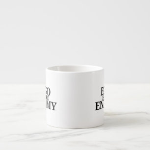 Taza De Espresso El ego es el enemigo Máquina de escribir minimalis