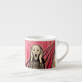 Taza De Espresso El estilo de la ilusión óptica Scream MUNCH BAUHAU