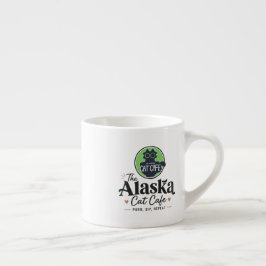 Taza De Espresso El gato café de Alaska “Rurr, Bebe, Repite”
