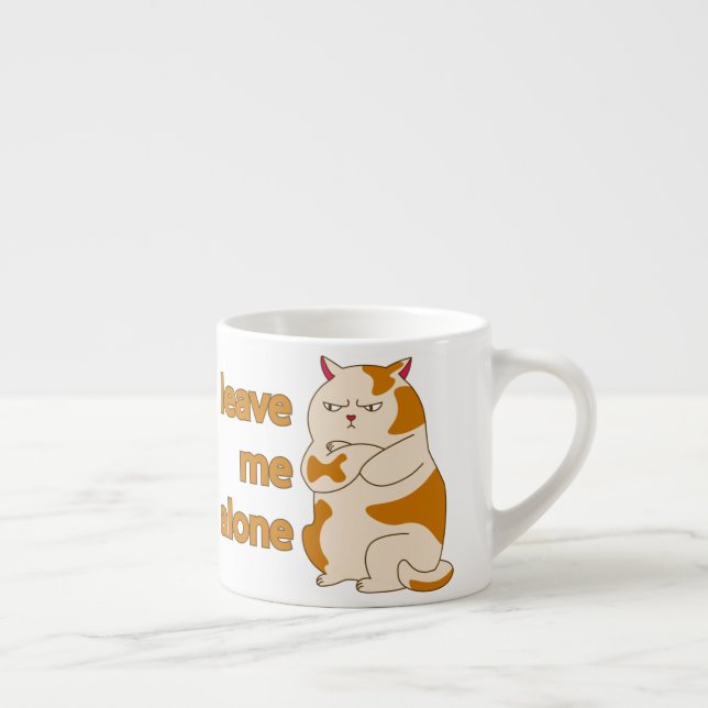 Taza De Espresso El gato gordo de Moody me deja solo (Derecha)