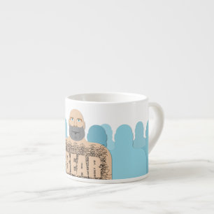 Taza De Espresso El hombre oso calvo musculoso de SlipperyJoe carri