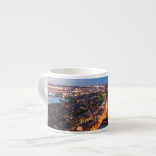 Taza De Espresso El horizonte de Boston en la oscuridad