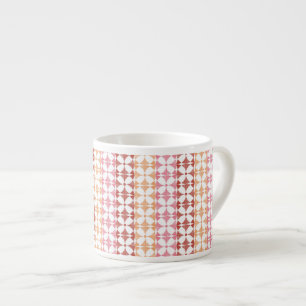 Taza De Espresso El ikat rojo geométrico raya el modelo