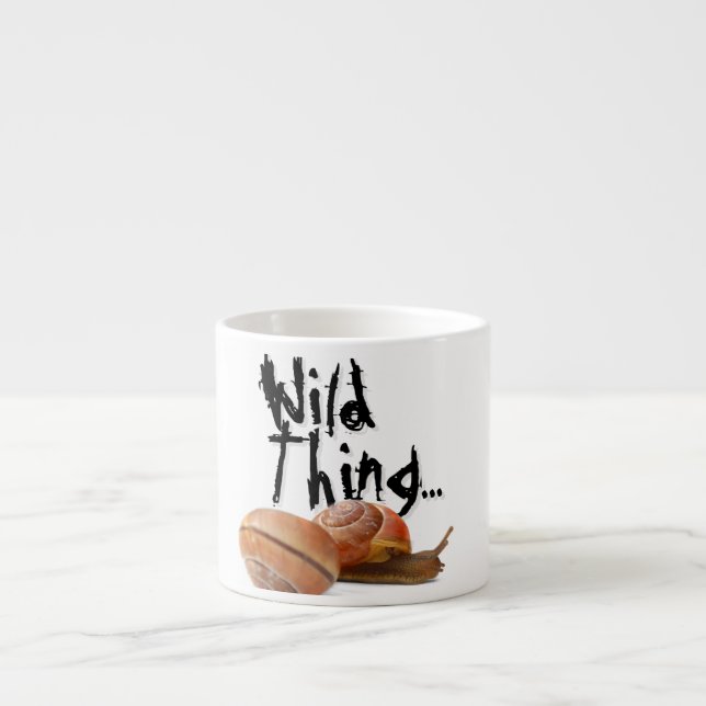 Taza De Espresso El lado salvaje de un caracol (Frente)