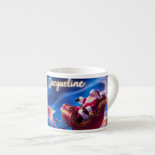 Taza De Espresso El mágico paseo nocturno de Santa Claus y su radia