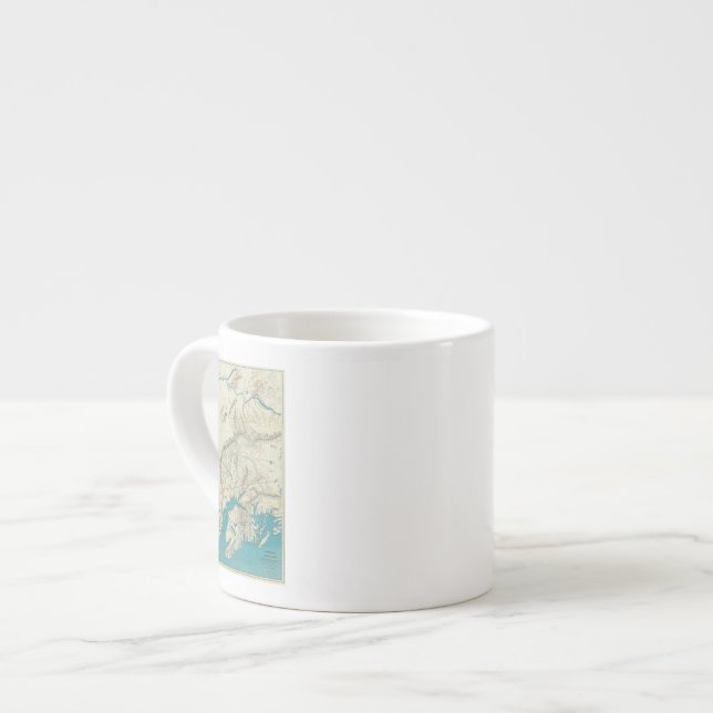 Taza De Espresso El mapa de Sleem de Alaska central (Izquierda)