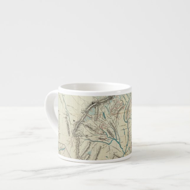 Taza De Espresso El mapa de Sleem de Alaska central (Izquierda)