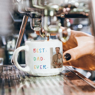 Taza De Espresso El mejor regalo de papá de color de la foto modern