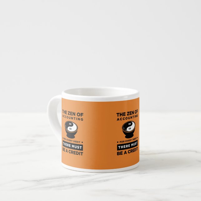 Taza De Espresso El naranja el zen de considerar allí debe ser (Izquierda)