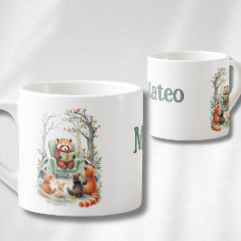 Taza De Espresso El nombre personalizado del bebé animal