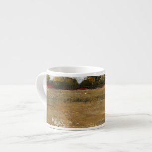 Taza De Espresso El paisaje verde y verde del campo