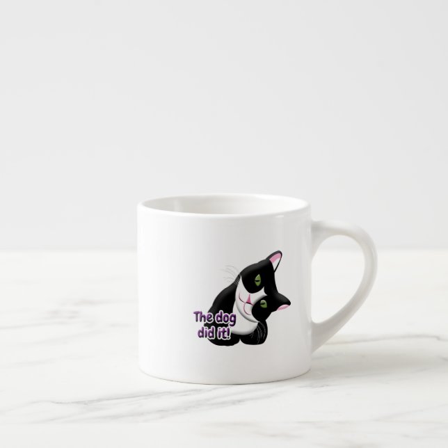 Taza De Espresso El perro lo hizo Cat (Derecha)
