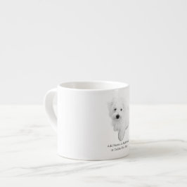 Taza De Espresso El perro pimienta maltés más lindo
