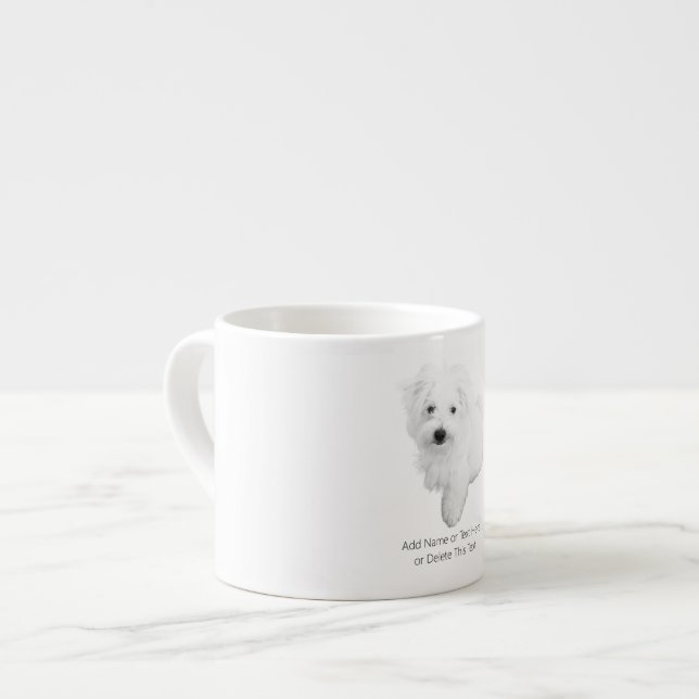 Taza De Espresso El perro pimienta maltés más lindo (Izquierda)