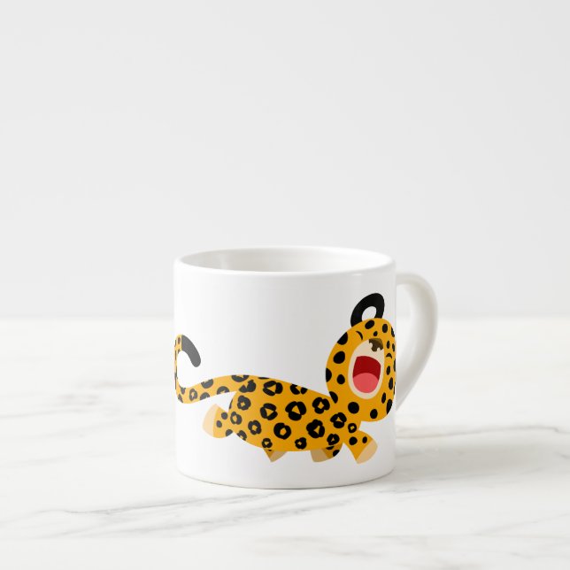 Taza De Espresso El Personalizado cariñoso leopardo espresso mug (Derecha)