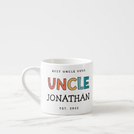 Taza De Espresso El regalo del tío retro personalizado al mejor tío
