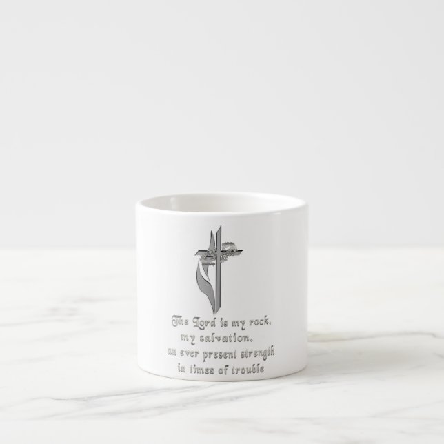 Taza De Espresso El Señor es mi piedra (Frente)