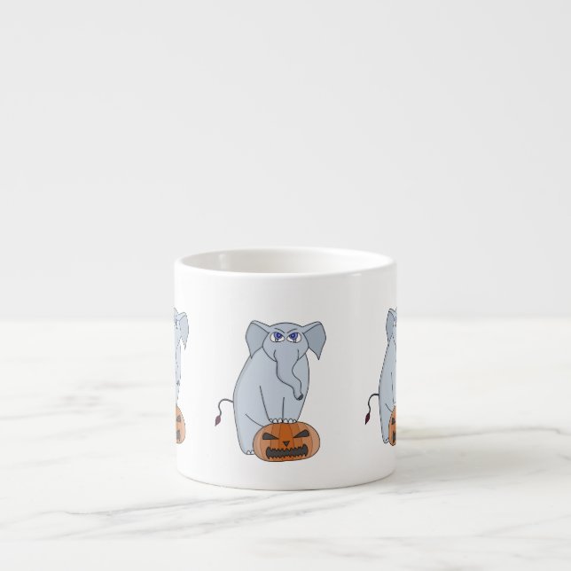 Taza De Espresso Elefante de calabaza (Frente)
