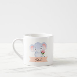 Taza De Espresso elefante infantil personalizado