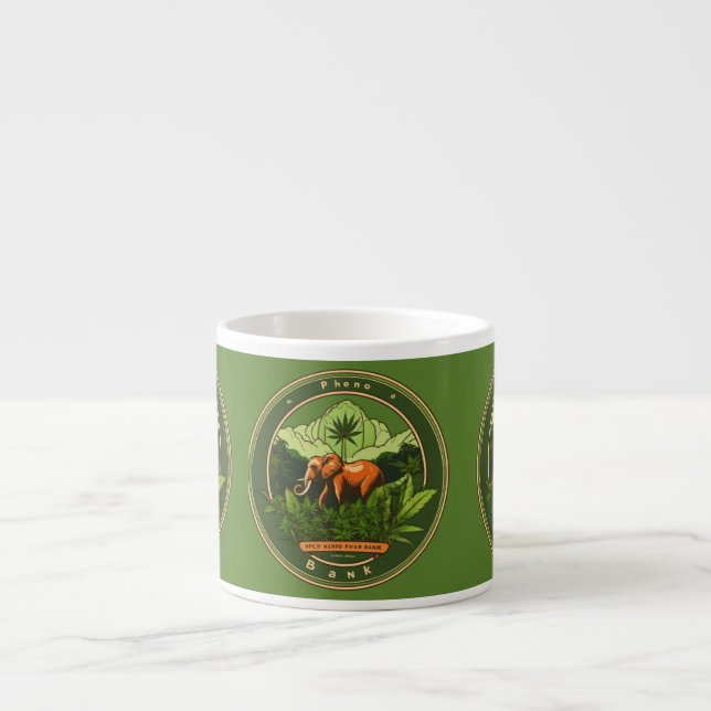 Taza De Espresso elefante personalizado (Frente)
