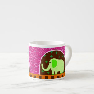 Taza De Espresso Elefante verde