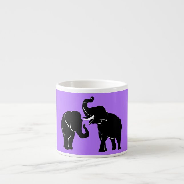 Taza De Espresso Elefantes (Frente)