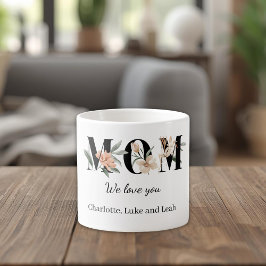 Taza De Espresso Elegant Floral Personalized Mom Espresso Mug