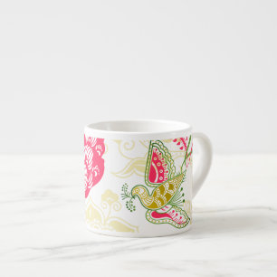 Taza De Espresso Elegante porcelana con estampado