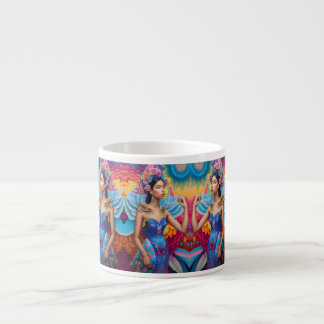 Taza De Espresso Elegante princesa con alas