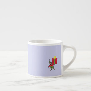 Taza De Espresso Elf con caja roja izquierda espresso mug