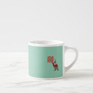 Taza De Espresso Elf con Polka Dot Gift mano izquierda espresso mug