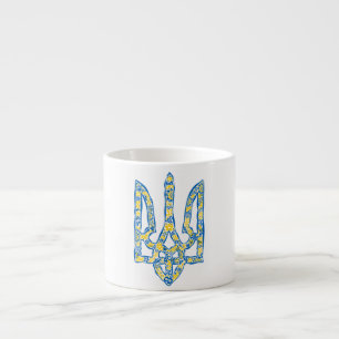 Taza De Espresso Emblema nacional ucraniano trident tryzub