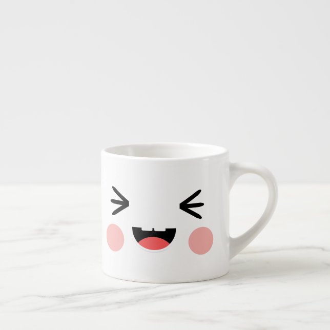 Taza De Espresso Emoji de risa divertida de la cara (Derecha)