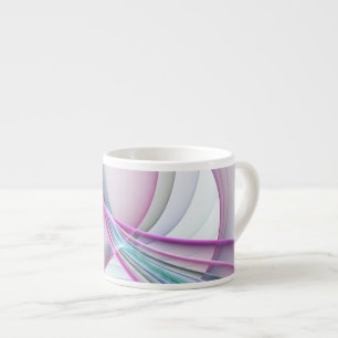 Taza De Espresso En Movimiento, Arte Fractal Abstracto Colorido Mod