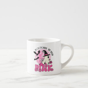 Taza De Espresso En Octubre Usamos Fantasma De Halloween Rosa