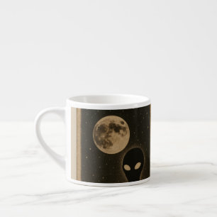 Taza De Espresso Encuentro de mugs especiales Retro Alien