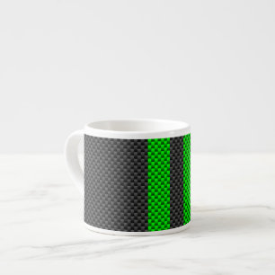 Taza De Espresso Énfasis en rayas de Carreras de estilo de fibra de