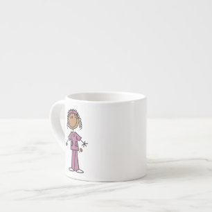 Taza De Espresso Enfermera afroamericana
