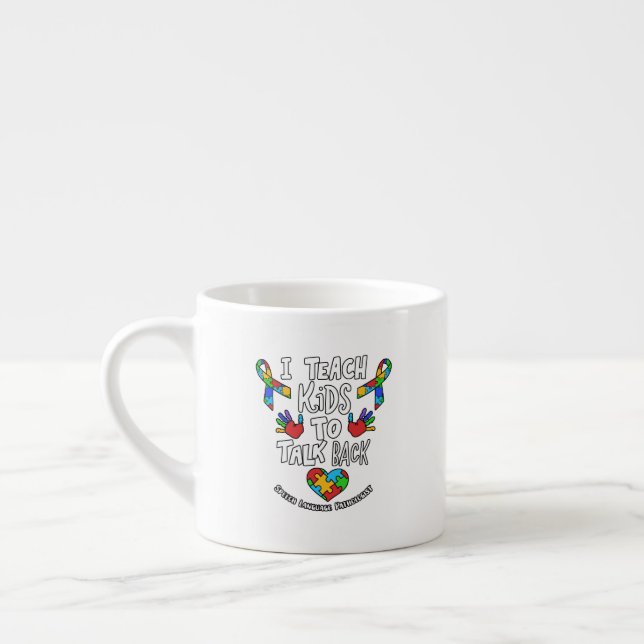 Taza De Espresso Enseño A Los Niños A Hablar De La Terapia Del Leng (Izquierda)