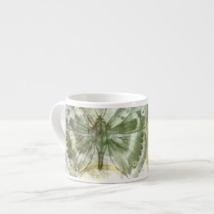 Taza De Espresso Entrada de mariposa verde con puerta de hierro