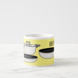 Taza De Espresso Equipo de cocina ilustracion personalizado