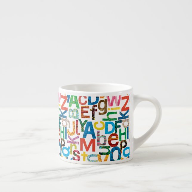 Taza De Espresso Eric Carle | Cartas de patrón de alfabetos (Derecha)