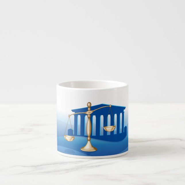 Taza De Espresso Escalas de justicia (Frente)