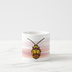 Taza De Espresso Escarabajo de hojas rojas