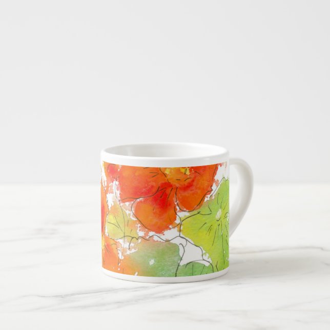 Taza De Espresso Escarlet Nasturtiums Espresso Mug (Derecha)