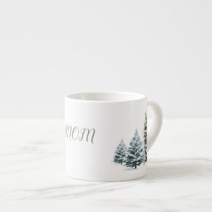 Taza De Espresso Escena de invierno personalizada Hueso de China Mu