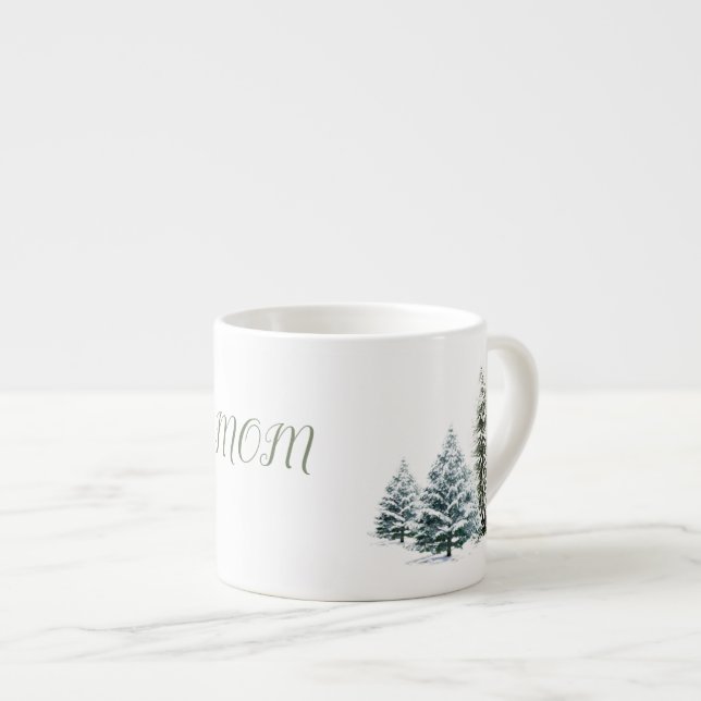Taza De Espresso Escena de invierno personalizada Hueso de China Mu (Derecha)
