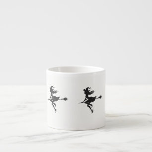 Taza De Espresso Escoba Halloween Thunder_Cove del montar a caballo