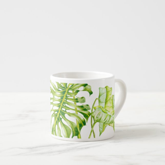 Taza De Espresso Esculturas de Leafy en una peluca de Espresso (Derecha)