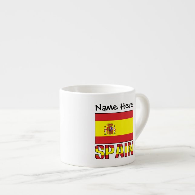 Taza De Espresso España Bandera española personalizada (Derecha)
